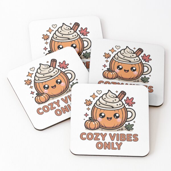 Item preview, Cozy Vibes Only Pumpkin Spice T-Shirt & Sticker – Cute Kawaii Autumn Coffee Design for Fall Lovers designed and sold by GemBob Creations.