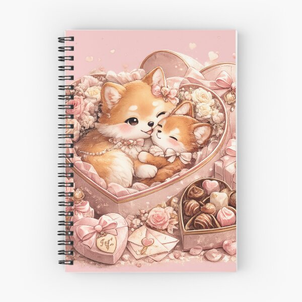 Item preview, Romantic Kawaii Fox Couple Sticker - Soft Love Aesthetic designed and sold by FluffiPopo.