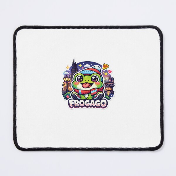 Item preview, Frogago Cute Frog Chicago City Sticker designed and sold by Cozy404Lab.