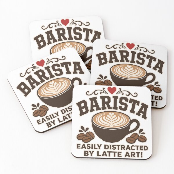Item preview, Barista: Easily Distracted by Latte Art designed and sold by FlatInkStudio.