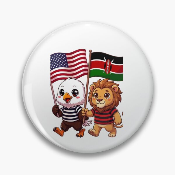 Item preview, the American eagle and its friend the Kenyan lion designed and sold by SE213.