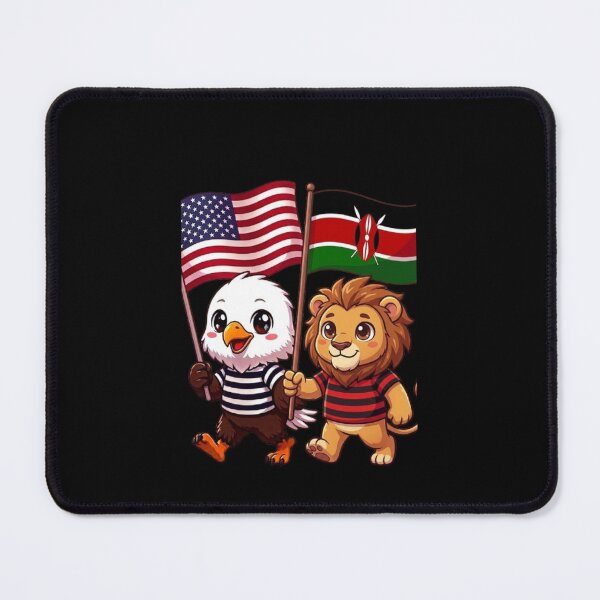 Item preview, the American eagle and its friend the Kenyan lion designed and sold by SE213.