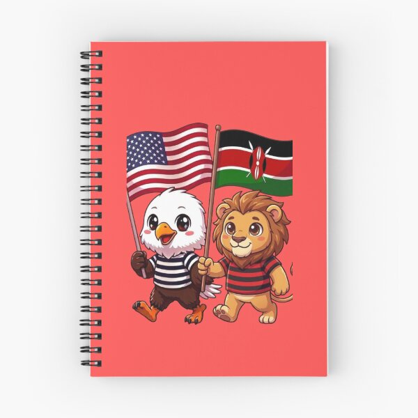 Item preview, the American eagle and its friend the Kenyan lion designed and sold by SE213.