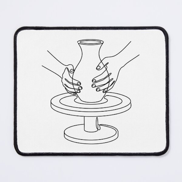 Item preview, Pottery Hands Line Art – Minimalist Ceramics & Pottery Hobby Design designed and sold by Fuechse.