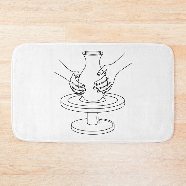 Item preview, Pottery Hands Line Art – Minimalist Ceramics & Pottery Hobby Design designed and sold by Fuechse.