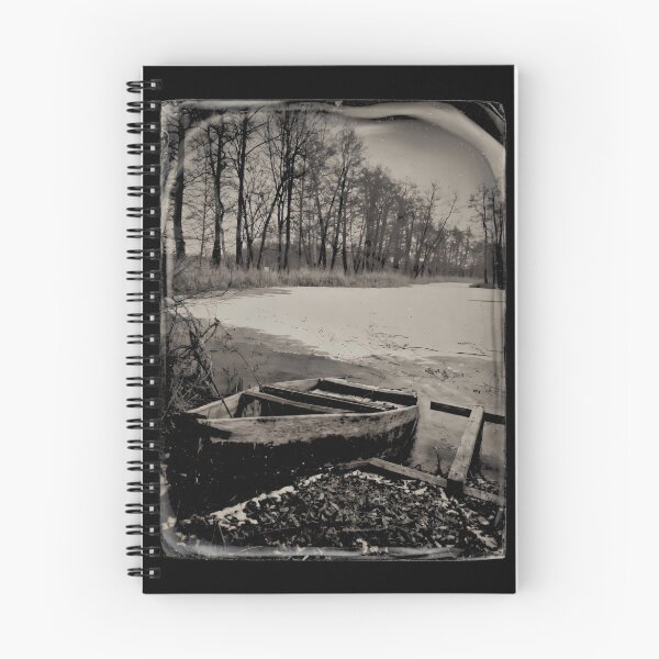 Item preview, Vintage Abandoned Boat on Frozen Winter Lake Dark Aesthetic designed and sold by MorbidDreams.
