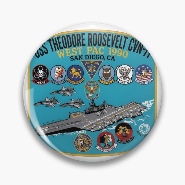 Item preview, USS Theodore Roosevelt (CVN-71) - West Pac 1990 Cruise Insignia designed and sold by CharlieDesings.