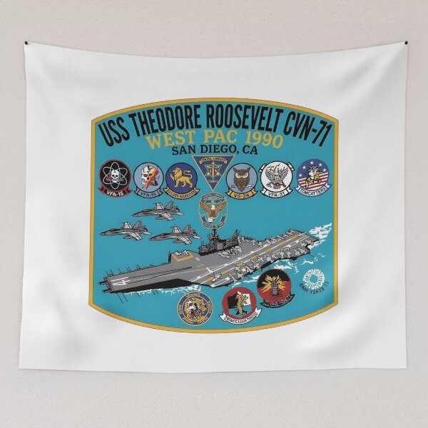 Item preview, USS Theodore Roosevelt (CVN-71) - West Pac 1990 Cruise Insignia designed and sold by CharlieDesings.