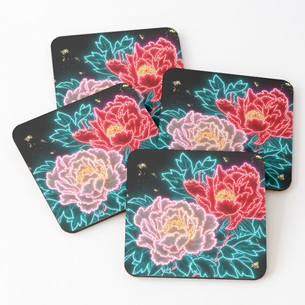 Item preview, Neon Botan Peonies of Japan designed and sold by TOKYOSTUDIO.