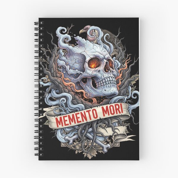Item preview, Memento Mori Flaming Skull Bound by Tree Roots designed and sold by nuel-art.