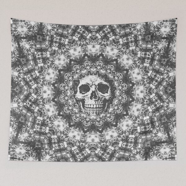 Item preview, Hidden Skull Psychedelic Gothic Horror Mandala Dark Aesthetic Art designed and sold by cr6zym1nd.