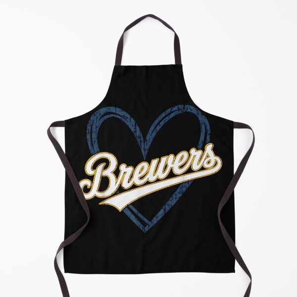 Item preview, Brewers Baseball Heart Blue Gold Vintage Script Sport Fan Team Spirit Gift designed and sold by StuZabine.