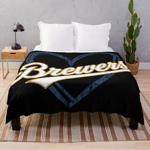 Item preview, Brewers Baseball Heart Blue Gold Vintage Script Sport Fan Team Spirit Gift designed and sold by StuZabine.