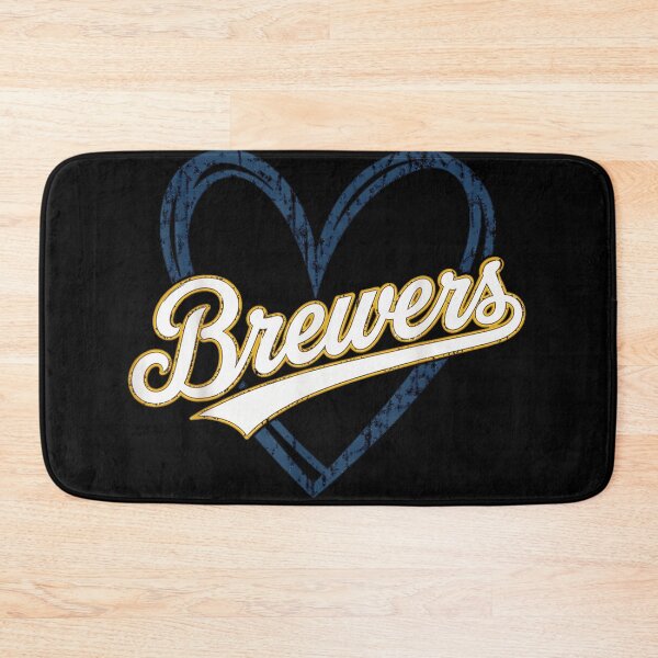 Item preview, Brewers Baseball Heart Blue Gold Vintage Script Sport Fan Team Spirit Gift designed and sold by StuZabine.