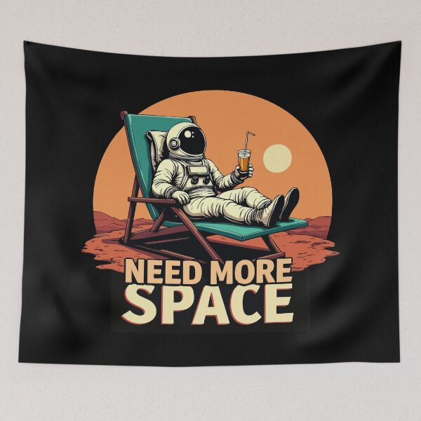 Item preview, Funny Astronaut Chill Out - Need More Space Retro Aesthetic designed and sold by Hans-Design.
