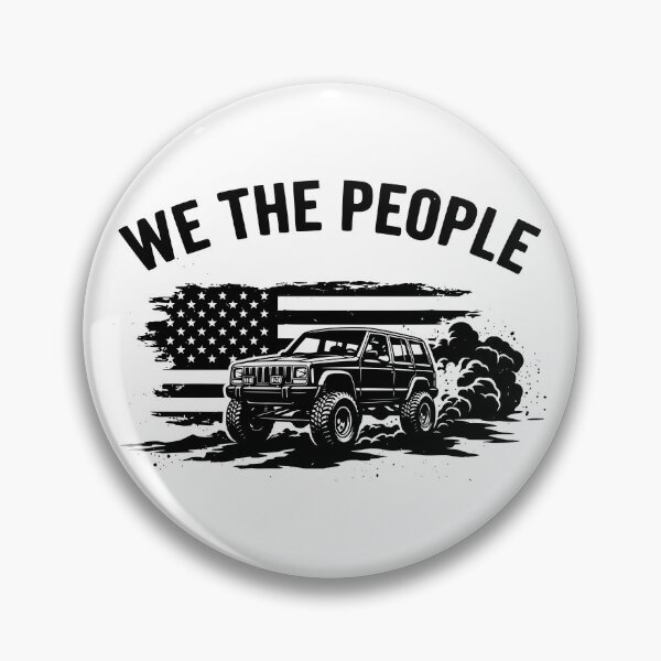 Item preview, We The People Cherokee XJ - Patriotic Red American Flag Off-Road designed and sold by Off-Road-Zone.