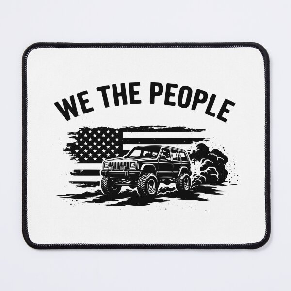 Item preview, We The People Cherokee XJ - Patriotic Red American Flag Off-Road designed and sold by Off-Road-Zone.