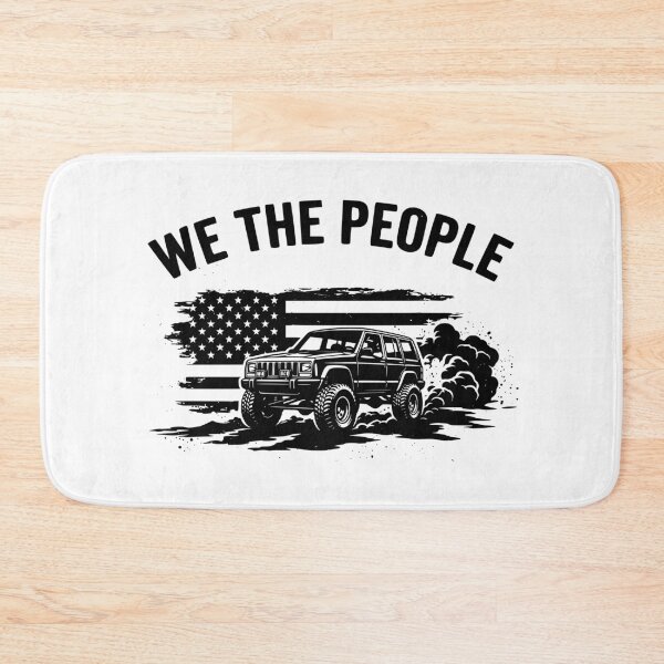 Item preview, We The People Cherokee XJ - Patriotic Red American Flag Off-Road designed and sold by Off-Road-Zone.