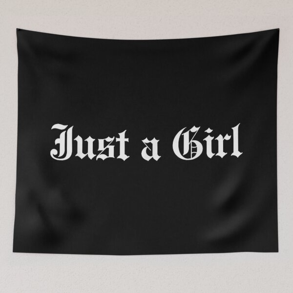Item preview, Just a Girl Old English Gothic Font Aesthetic Trendy Streetwear Y2K Style designed and sold by StuZabine.