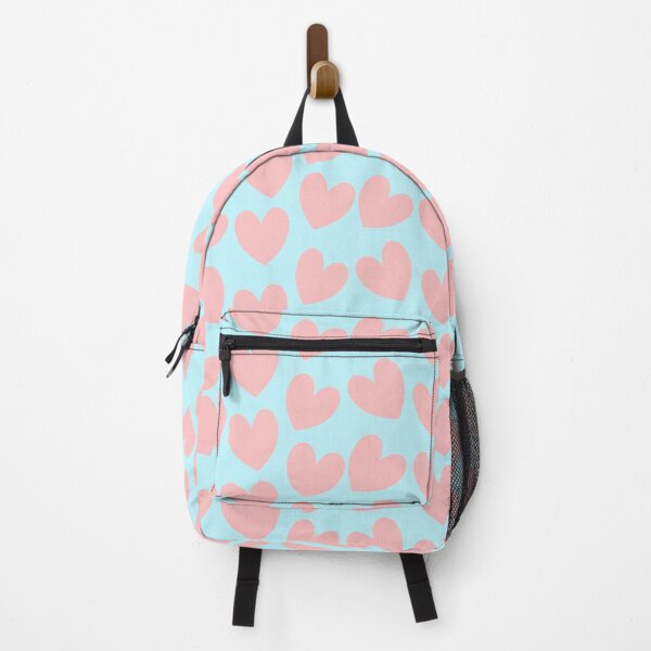 Item preview, Cute Pink Hearts Pattern on Teal designed and sold by UnicornPeach.