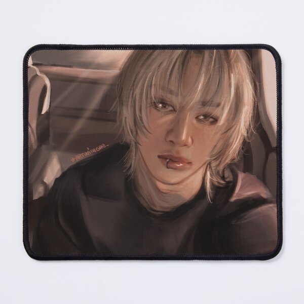 Item preview, stray kids - bangchan lips hot #1 art print designed and sold by artwithgab_.