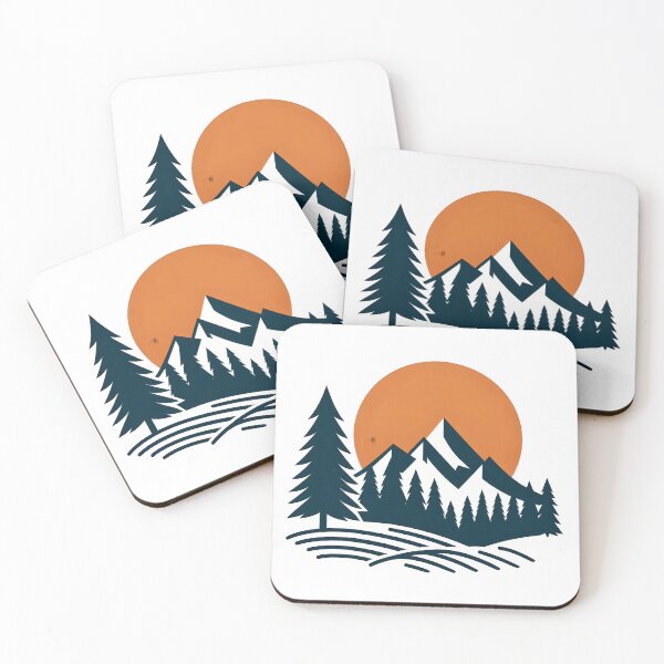Item preview, Vintage Mountain Nature Adventure Sunset designed and sold by Smoking_Animals .
