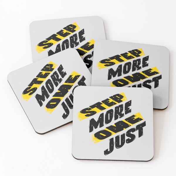 Item preview, Just One More Step Motivational Typography Design designed and sold by PrintandJoy.