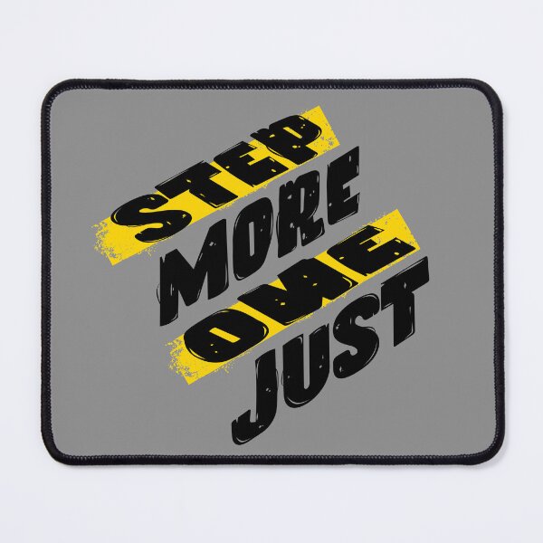 Item preview, Just One More Step Motivational Typography Design designed and sold by PrintandJoy.