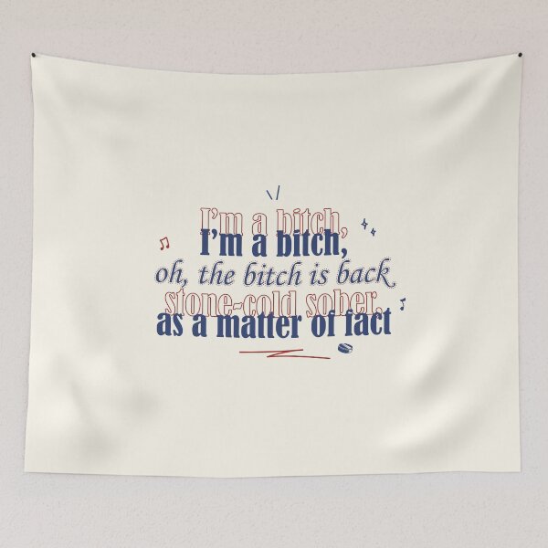 Item preview, Oh the b*tch is back, stone-cold sober as a matter of fact | off campus designed and sold by Pinu92.