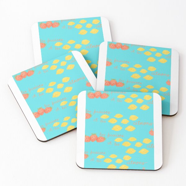 Item preview, Les fraises and les citrons turquoise designed and sold by OLIVIAZEIER.