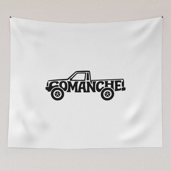 Item preview, Comanche MJ Pickup Silhouette - Vintage Truck Typography Graphic designed and sold by Off-Road-Zone.