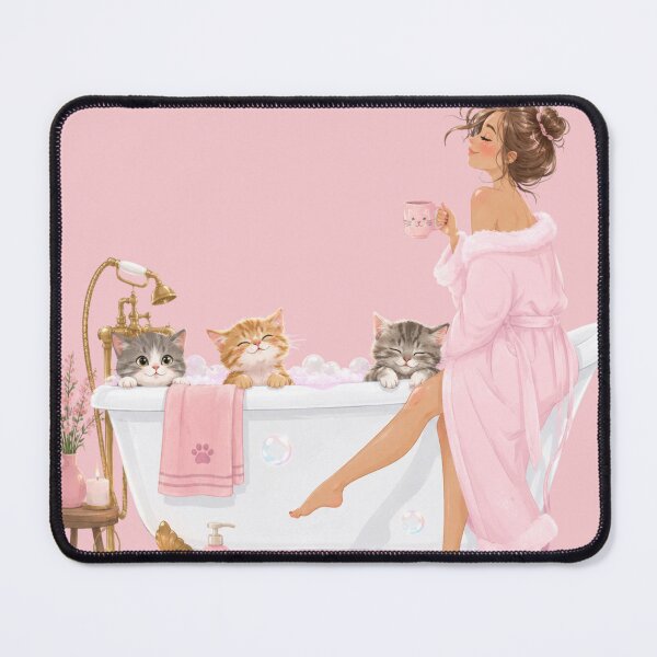 Item preview, Cat Mom Bath Time Relaxation designed and sold by PeplumiArt.