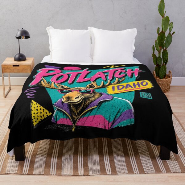 Item preview, Vintage 80s Style Potlatch Idaho Cool Moose Wearing Sunglasses Retro Design designed and sold by PhocoNibict.