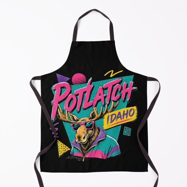 Item preview, Vintage 80s Style Potlatch Idaho Cool Moose Wearing Sunglasses Retro Design designed and sold by PhocoNibict.