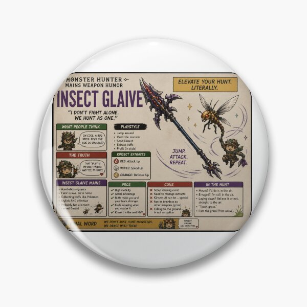 Item preview, monster hunter insect glaive designed and sold by CharmingFlowers.