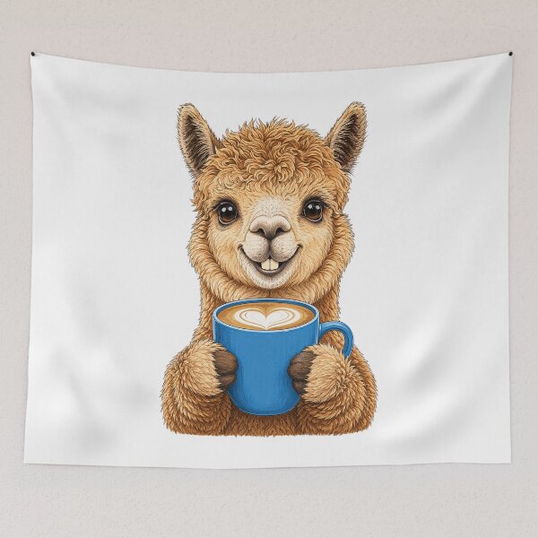 Item preview, Llama Latte  designed and sold by FlatInkStudio.