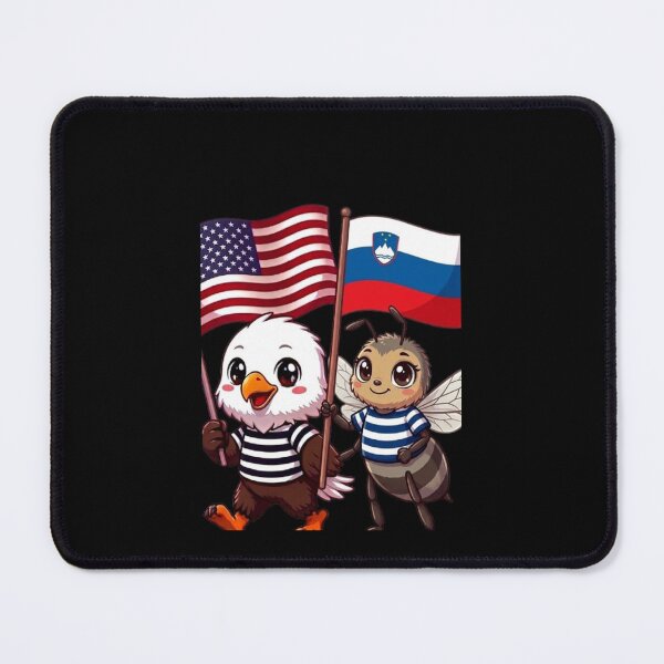 Item preview, the American eagle and its friend the Slovenian bee designed and sold by SE213.