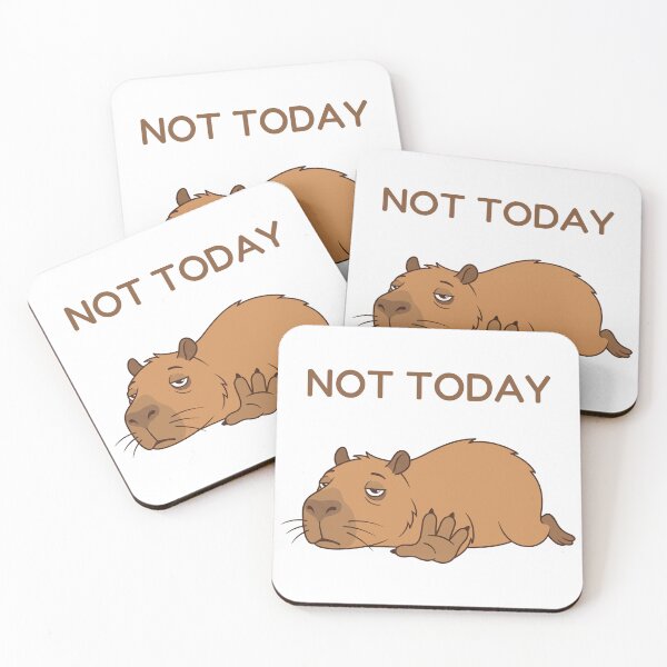 Item preview, Not Today Energy – Tired Capybara Meme designed and sold by Sir Capy B.