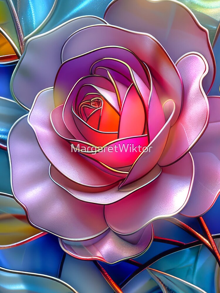 Thumbnail 5 of 5, iPhone Case, Colorful Roses Stained Glass Art designed and sold by MargaretWiktor.