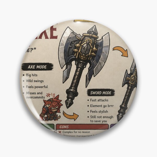 Item preview, Monster Hunter Switch Axe designed and sold by CharmingFlowers.