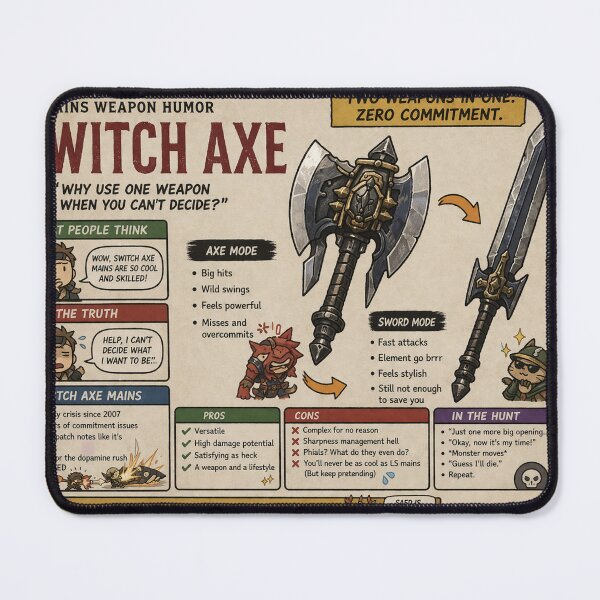 Item preview, Monster Hunter Switch Axe designed and sold by CharmingFlowers.