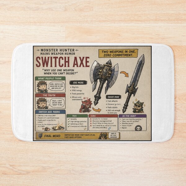 Item preview, Monster Hunter Switch Axe designed and sold by CharmingFlowers.