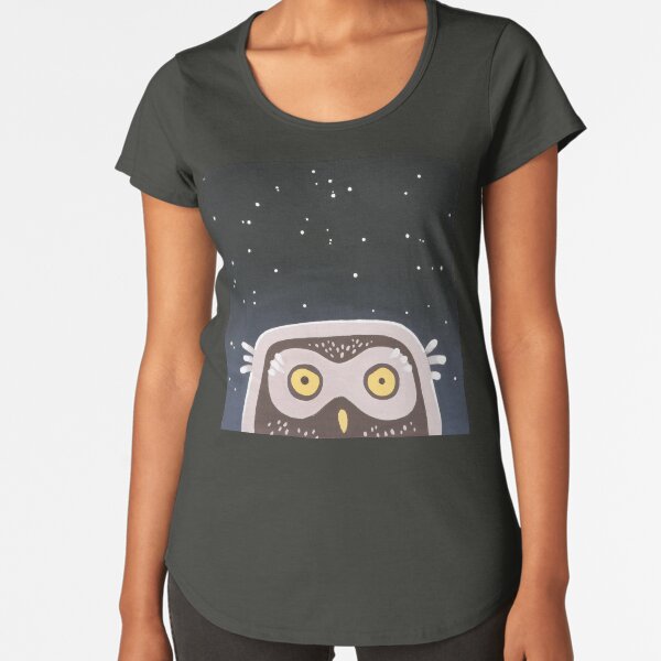 Little Owl Premium Scoop T-Shirt