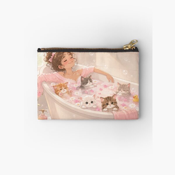 Item preview, Magical Bath Time with Cute Cats designed and sold by PeplumiArt.