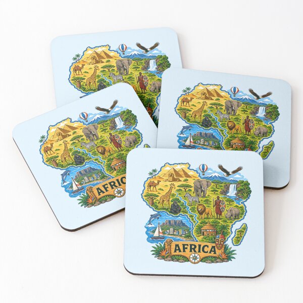 Item preview, Africa Scenic Map designed and sold by Myra365Art.