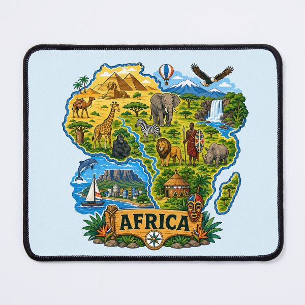 Item preview, Africa Scenic Map designed and sold by Myra365Art.