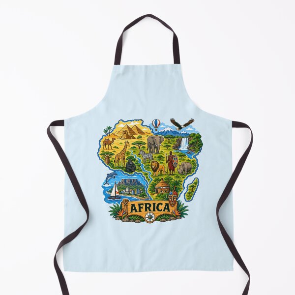 Item preview, Africa Scenic Map designed and sold by Myra365Art.