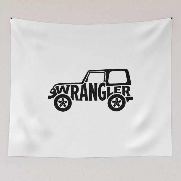 Item preview, Wrangler TJ Silhouette - Classic 4x4 OffRoad Typography Graphic designed and sold by Off-Road-Zone.