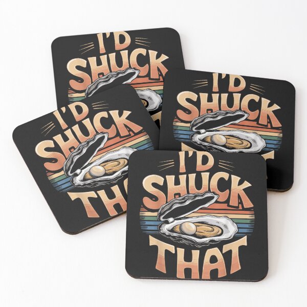 Item preview, Funny Id Shuck That Oyster Pearl Retro Sunset Seafood Lover Humor designed and sold by NgumohaLanke.