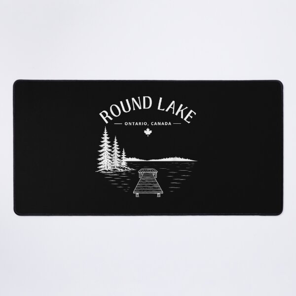 Item preview, Round Lake Ontario Canada Minimalist Pine Trees Nature Dock Wilderness Souvenir designed and sold by NgumohaLanke.